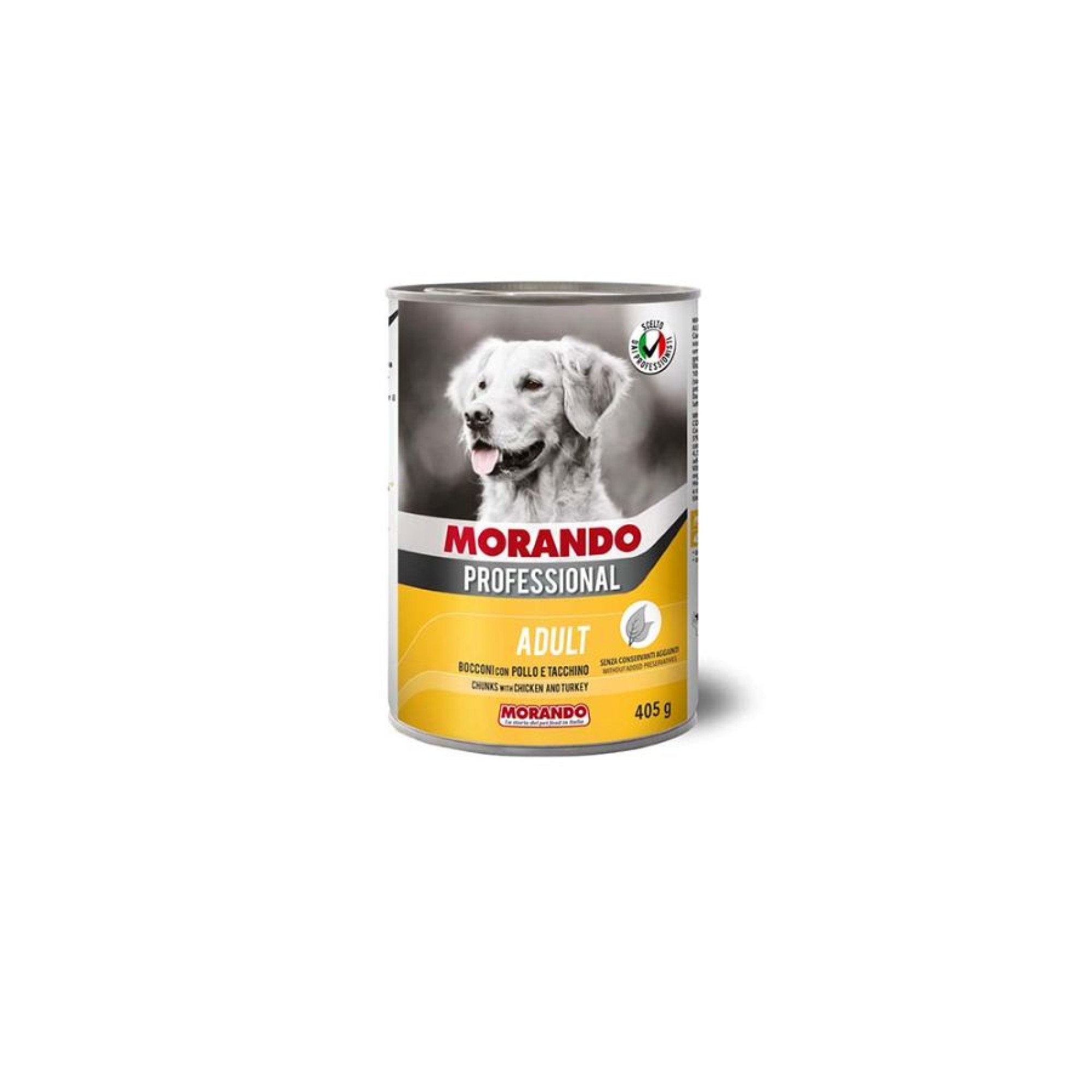 MORANDO PROFESSIONAL ADULT DOG WET FOOD ΚΟΤΟΠΟΥΛΟ ΚΑΙ ΓΑΛΟΠΟΥΛΑ ΚΟΜΜΑΤΑΚΙΑ 405g
