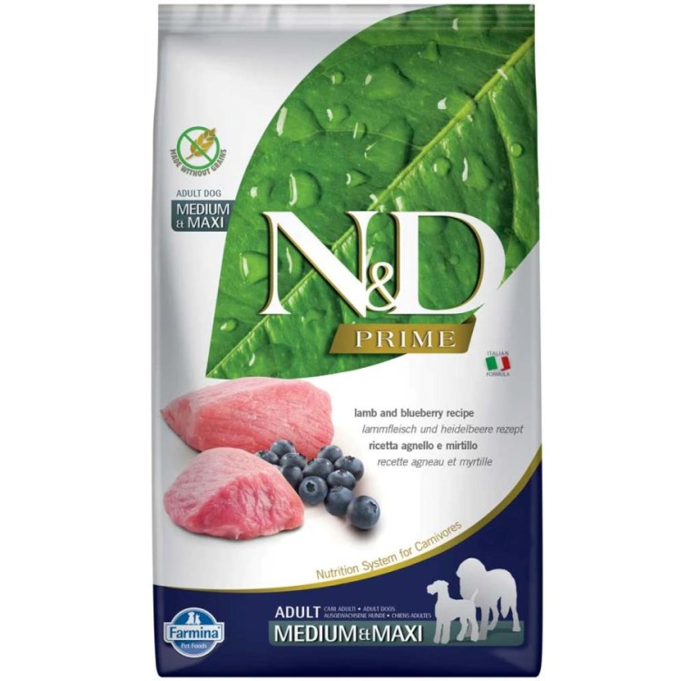 ND PRIME LAMB AND BLUEBERRY ADULT MEDIUM MAXI 12kg