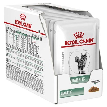 ROYAL CANIN VETERINARY DIET ADULT CAT DIABETIC THIN SLICES IN GRAVY POUCH 12x85g