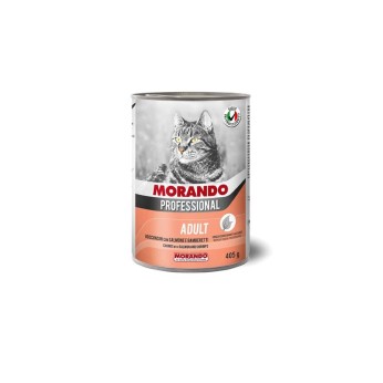 MORANDO PROFESSIONAL ADULT CAT WET FOOD ΣΟΛΟΜΟΣ ΚΑΙ ΓΑΡΙΔΕΣ ΚΟΜΜΑΤΑΚΙΑ 405g