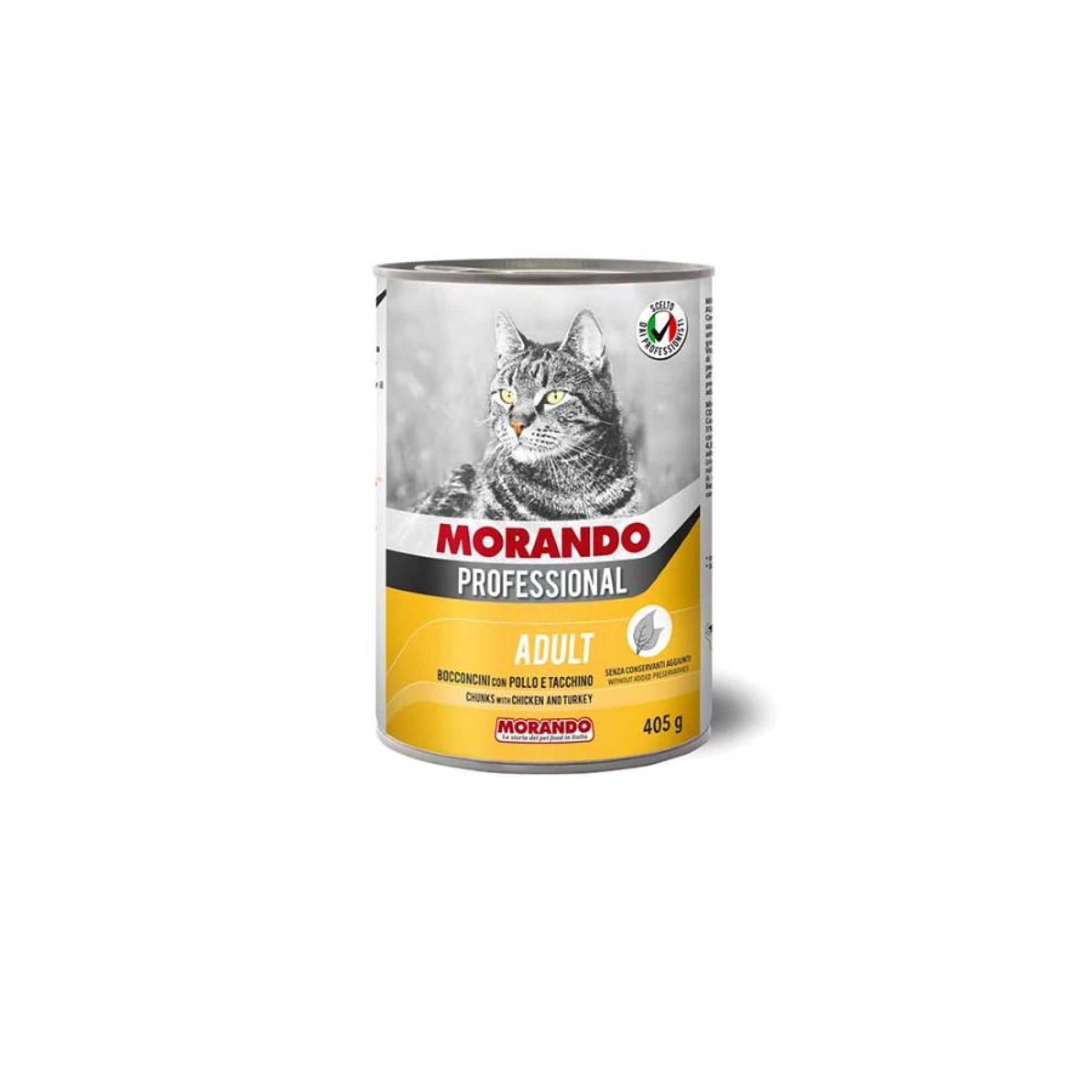 MORANDO PROFESSIONAL ADULT CAT WET FOOD ΚΟΤΟΠΟΥΛΟ ΚΑΙ ΓΑΛΟΠΟΥΛΑ ΚΟΜΜΑΤΑΚΙΑ 405gr