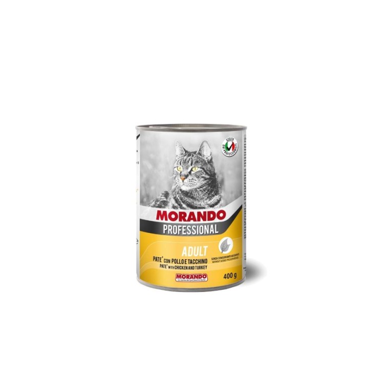 MORANDO PROFESSIONAL ADULT CAT ΚΟΤΟΠΟΥΛΟ ΚΑΙ ΓΑΛΟΠΟΥΛΑ ΠΑΤΕ 400gr MORANDO PROFESSIONAL ADULT CAT ΚΟΤΟΠΟΥΛΟ ΚΑΙ ΓΑΛΟΠΟΥΛΑ ΠΑΤΕ 400gr