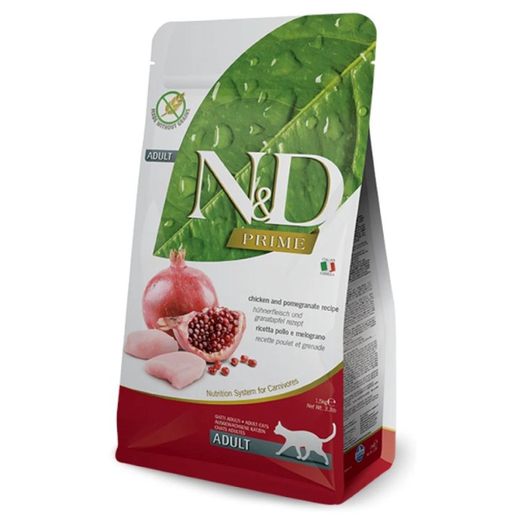 ND PRIME GRAIN FREE CHICKEN AND POMEGRANATE ADULT CAT 1.5kg
