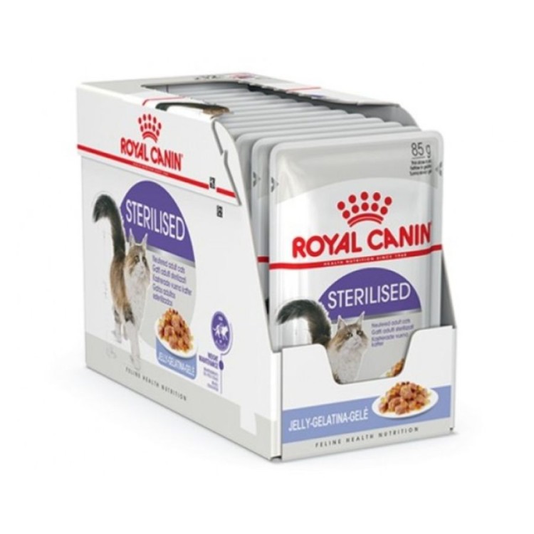ROYAL CANIN ADULT CAT STERILISED THIN SLICES IN JELLY POUCH 12x85gr