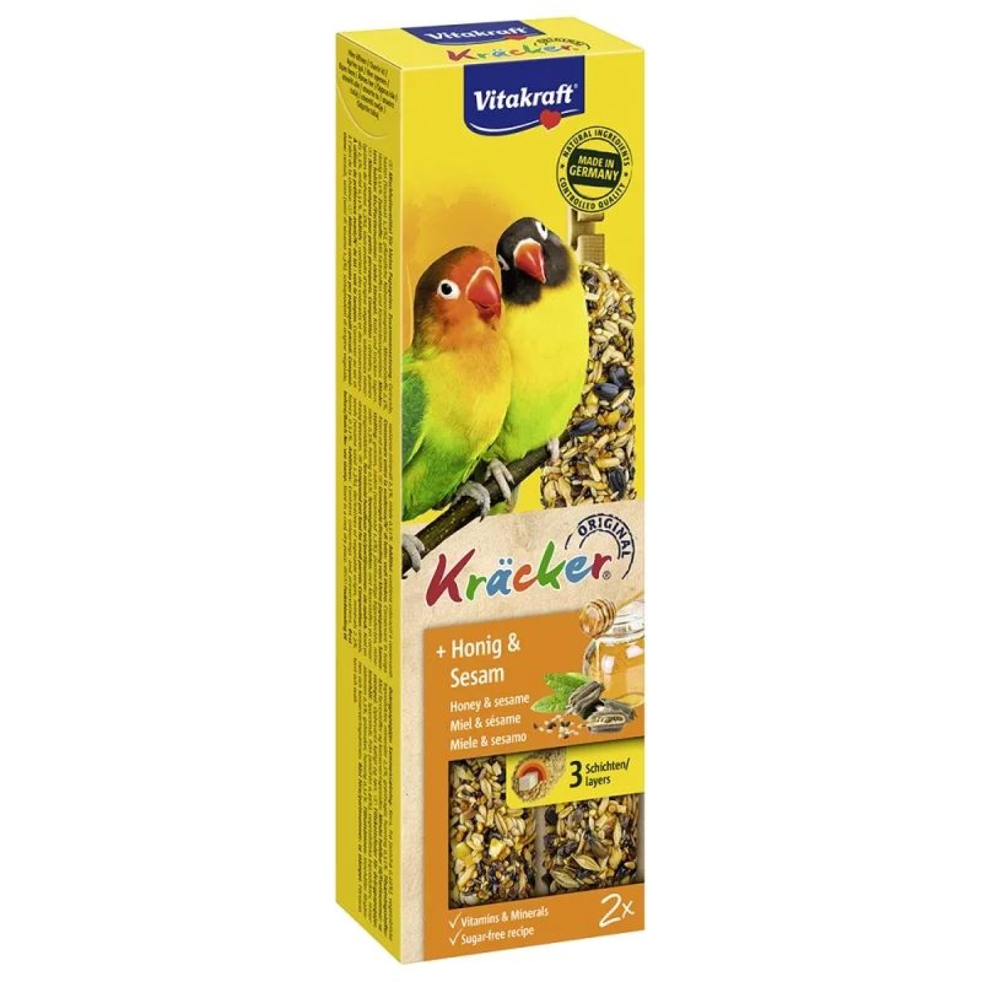 VITAKRAFT KRACKER DUO MIX ΓΙΑ ΜΕΣΣΑΙΟΥΣ ΠΑΠΑΓΑΛΟΥΣ ΜΕΛΙ ΣΟΥΣΑΜΙ 2pcs 180gr