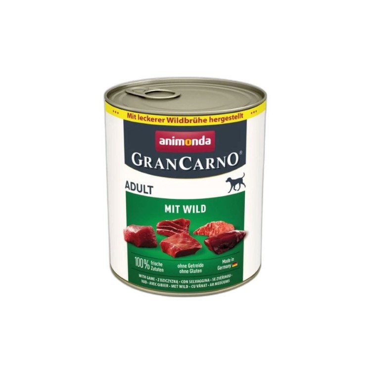 ANIMONDA GRAN CARNO ADULT DOG WET FOOD ΚΥΝΗΓΙ ΚΑΙ ΓΑΛΟΠΟΥΛΑ 800gr