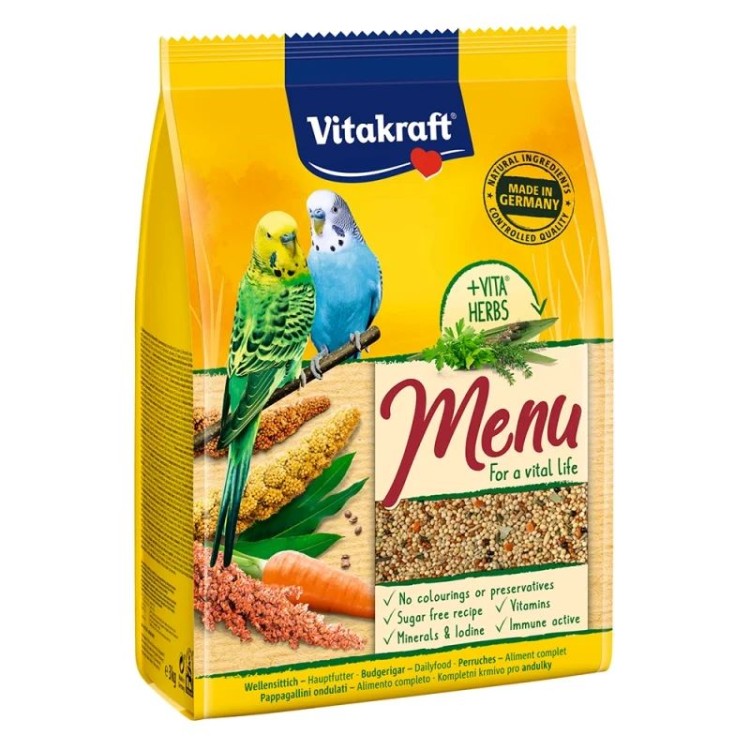 VITAKRAFT PREMIUM MENU VITAL ΤΡΟΦΗ ΓΙΑ ΠΑΠΑΓΑΛΑΚΙΑ ΜΕ ΜΕΛΙ 1kg.