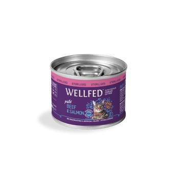 WELLFED STERILISED ADULT CAT ΠΑΤΕ ΣΟΛΟΜΟΣ ΚΑΙ ΜΟΣΧΑΡΙ 200gr