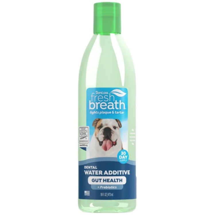 TROPICLEAN FRESH BREATH ORAL CARE WATER ADDITIVE GUT HEALTH AND PREBIOTICS 473ml