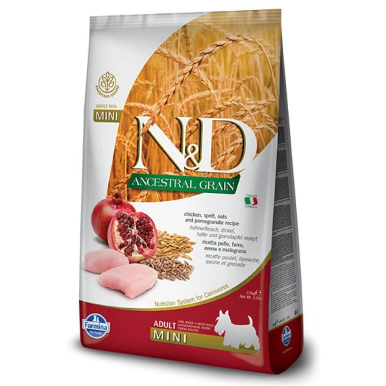 ND LOW GRAIN CHICKEN AND POMEGRANATE ADULT MINI 2.5kg