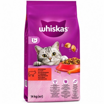 WHISKAS ADULT CAT ΞΗΡΗ ΤΡΟΦΗ ΓΑΤΑΣ ΜΕ ΜΟΣΧΑΡΙ 14kg