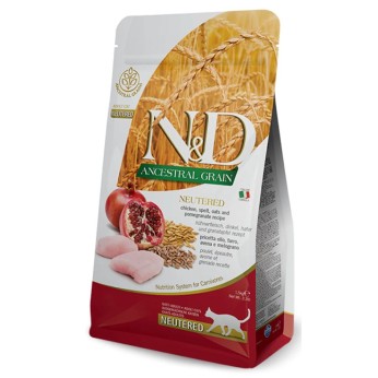 ND LOW GRAIN STERILISED ADULT CAT CHICKEN AND POMEGRANATE 1.5kg