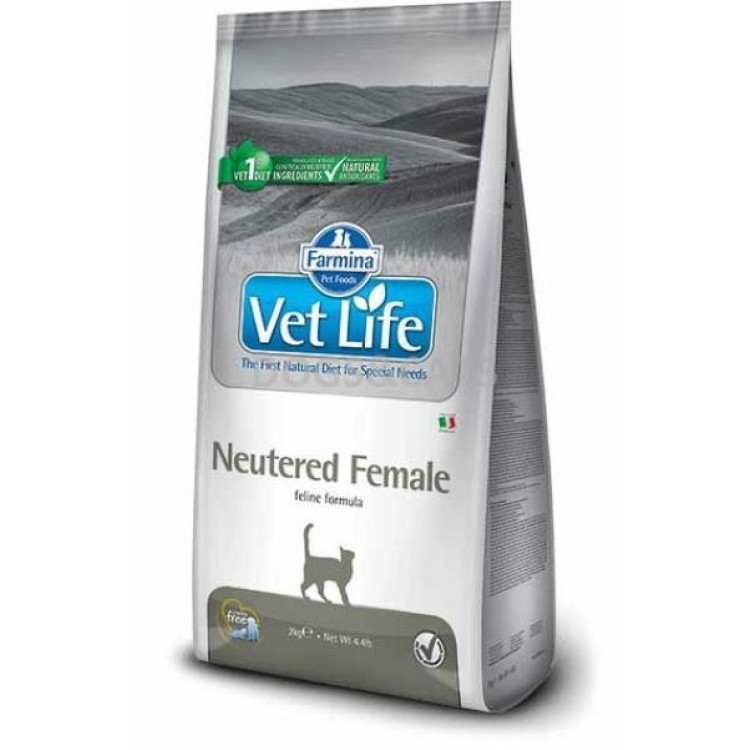 VET LIFE NEUTERED FEMALE ADULT CAT 2kg
