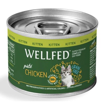 WELLFED GRAIN FREE KITTEN CAT WETFOOD PATE ΚΟΤΟΠΟΥΛΟ 200gr