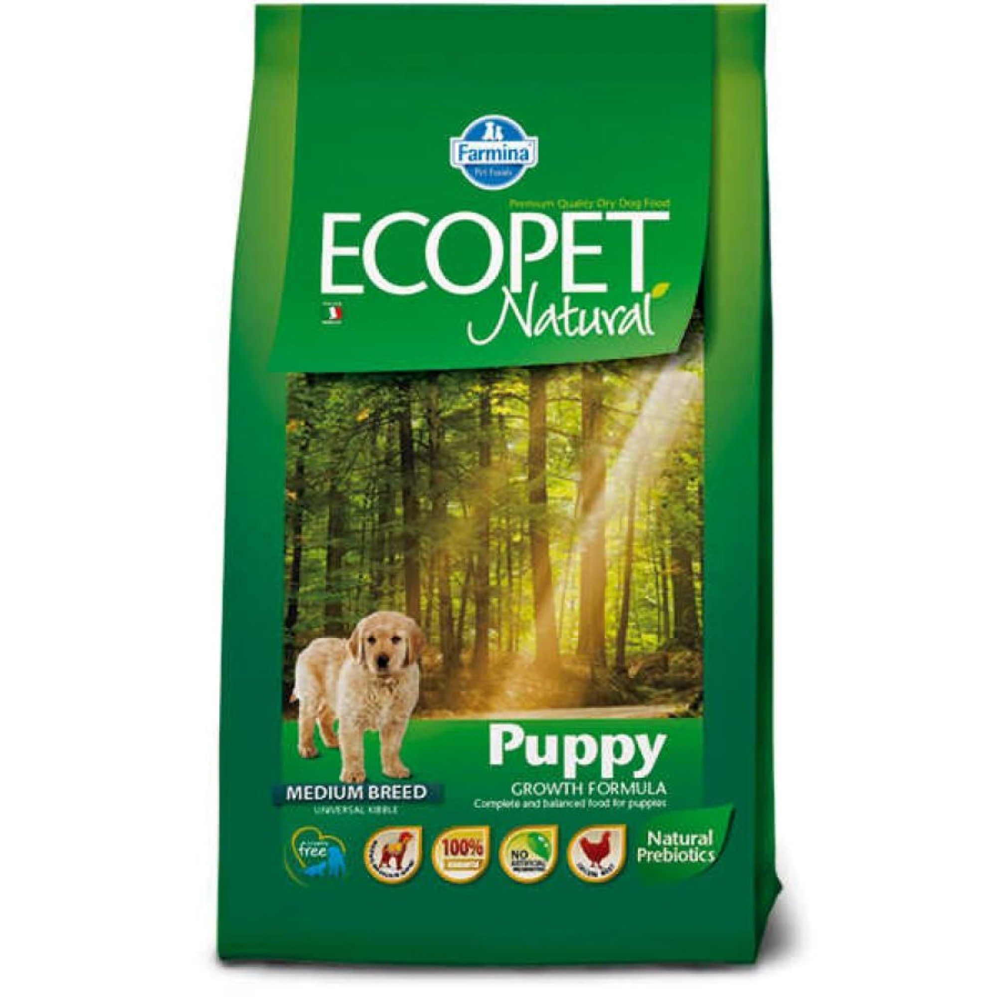 FARMINA ECOPET NATURAL PUPPY MEDIUM ΚΟΤΟΠΟΥΛΟ 12kg ΚΑΙ 2kg ΔΩΡΟ