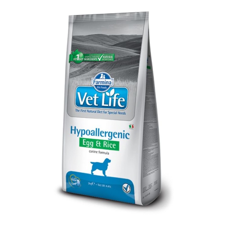 VET LIFE HYPOALLERGENIC EGG AND RICE CANINE 2kg