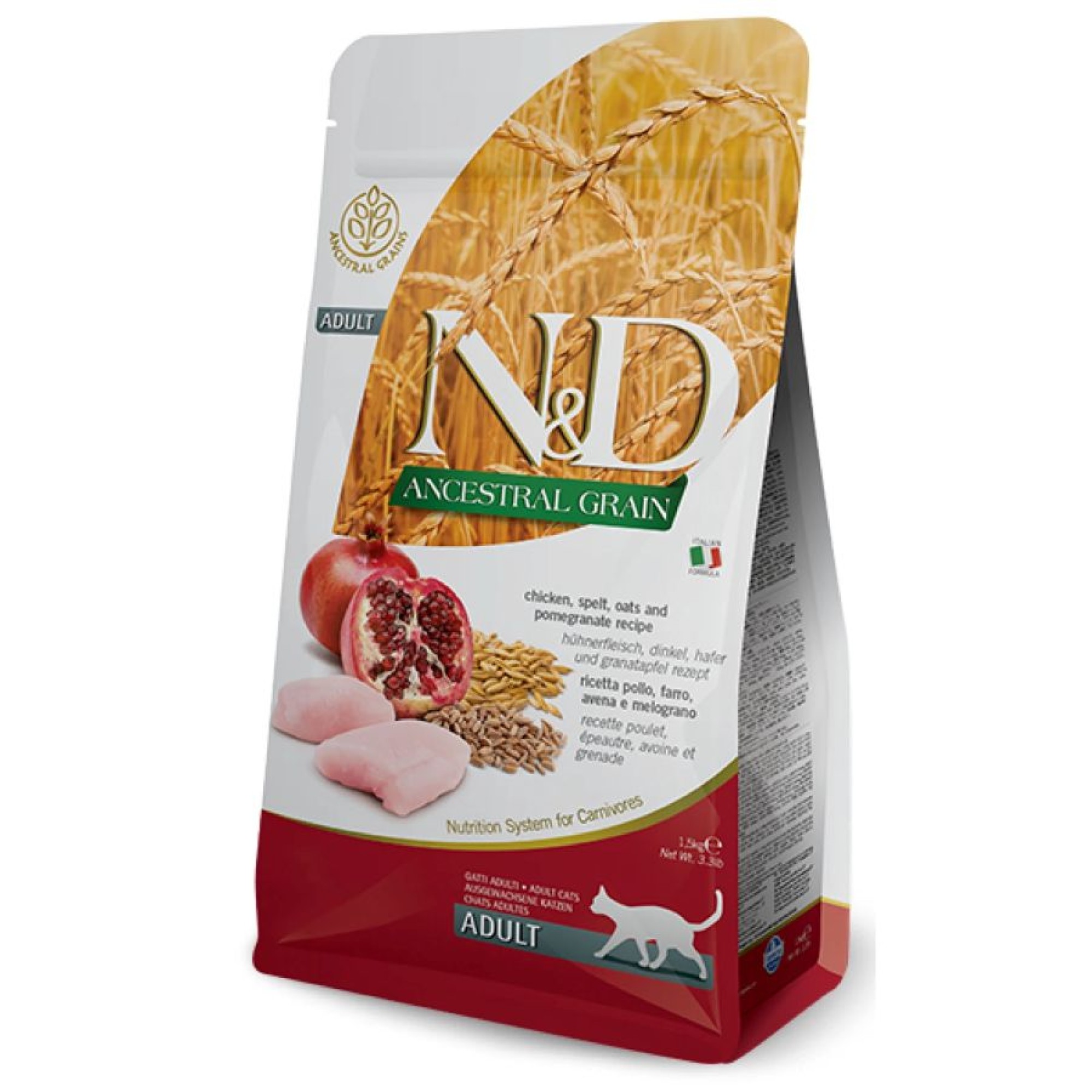 ND LOW GRAIN ADULT CAT CHICKEN AND POMEGRANATE 10kg