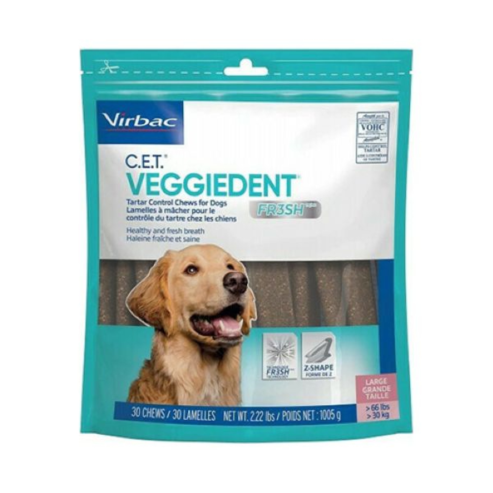 VIRBAC VEGGIEDENT FRESH ADULT DOG LARGE BREEDS 15pcs
