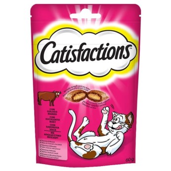 CATISFACTIONS SNACKS ΛΙΧΟΥΔΙΕΣ ΓΑΤΑΣ ΜΕ ΜΟΣΧΑΡΙ 60gr