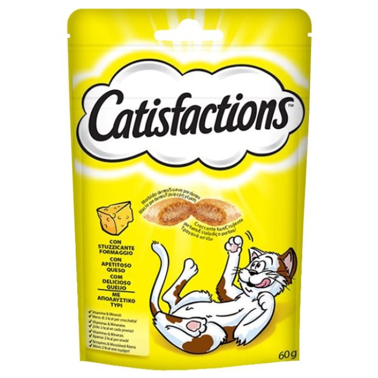 CATISFACTIONS SNACKS ΛΙΧΟΥΔΙΕΣ ΓΑΤΑΣ ΜΕ ΤΥΡΙ 60gr