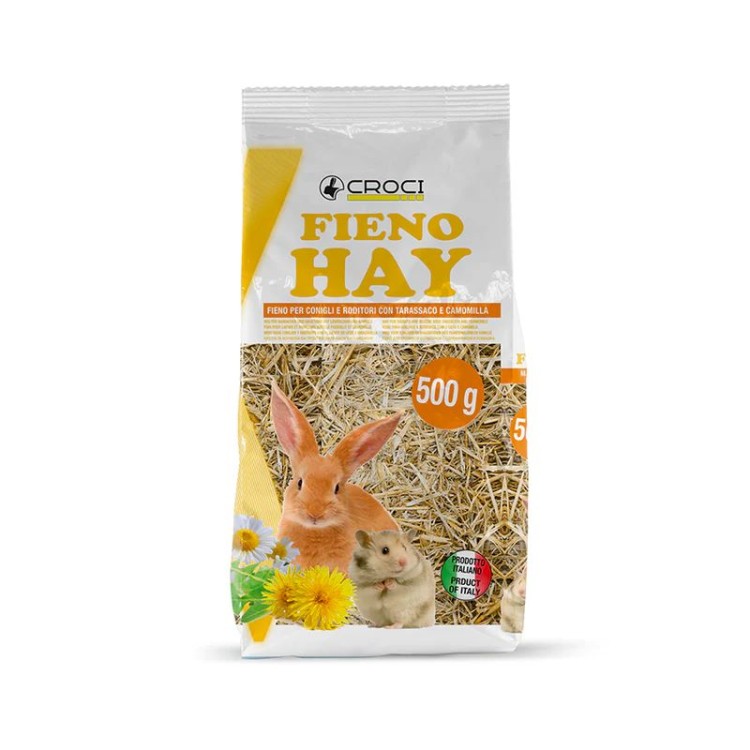CROCI FIENO HAY ΧΟΡΤΟ ΚΟΥΝΕΛΙΩΝ ΚΑΙ ΤΡΩΚΤΙΚΩΝ ΜΕ ΠΙΚΡΑΛΙΔΑ ΚΑΙ  ΧΑΜΟΜΗΛΙ 500gr