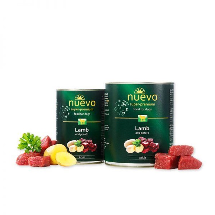 NUEVO SUPER PREMIUM ADULT DOG WET FOOD AΡΝΙ ΠΑΤΑΤΑ 400gr