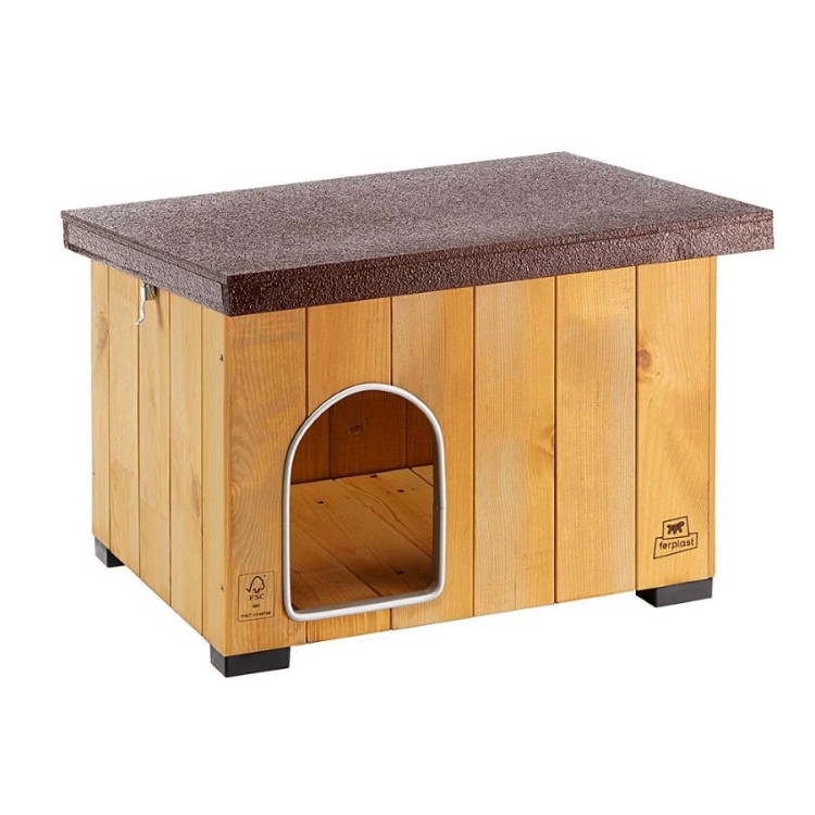 FERPLAST KENNEL BAITA 100 ΣΠΙΤΑΚΙ ΣΚΥΛΟΥ ΞΥΛΙΝΟ 121x78x78,5 cm
