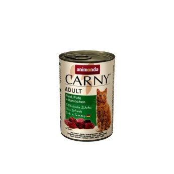 ANIMONDA CARNY GRAIN FREE ADULT CAT WET FOOD ΒΟΔΙΝΟ ΓΑΛΟΠΟΥΛΑ ΚΑΙ ΚΟΥΝΕΛΙ 400gr