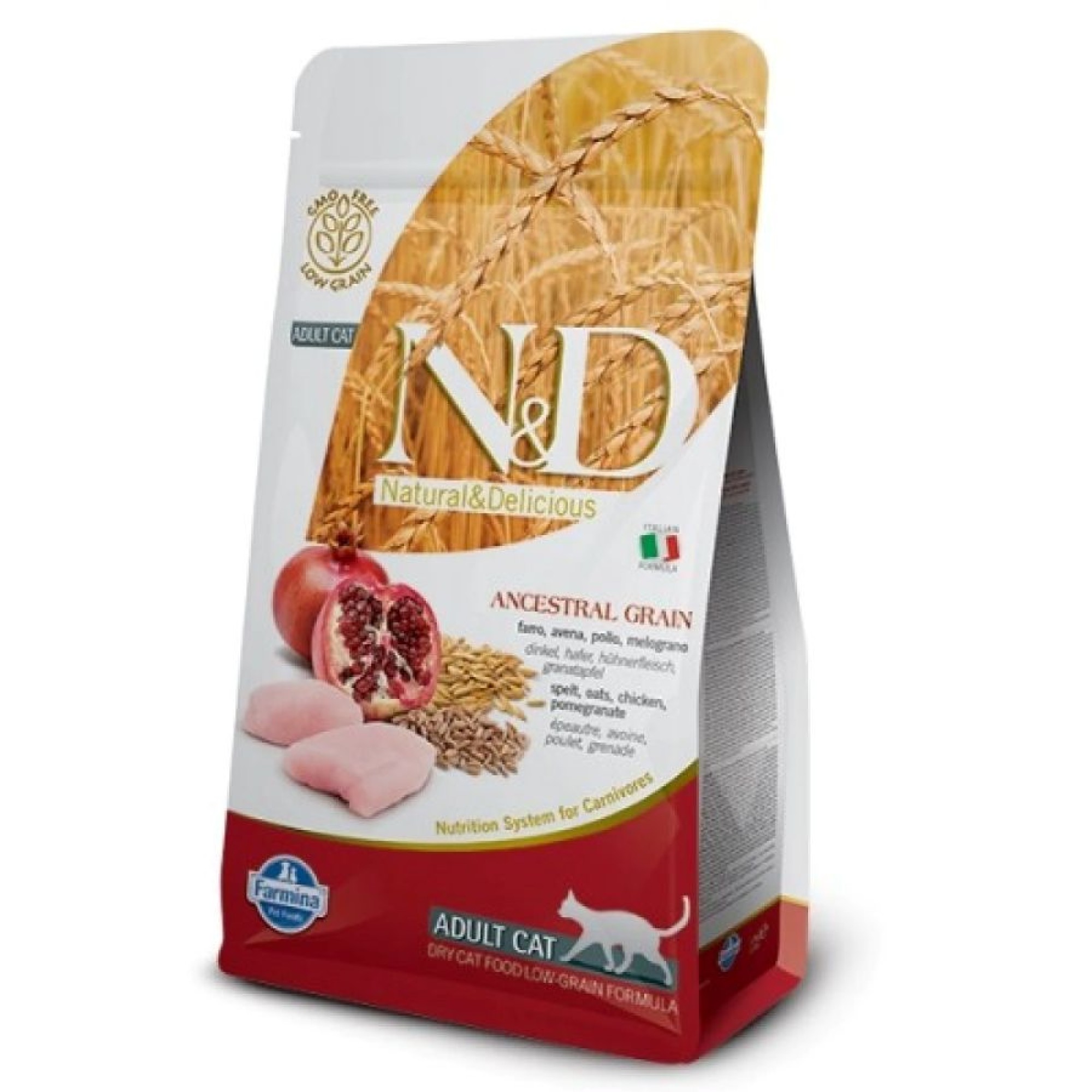 ND LOW GRAIN ADULT CAT CHICKEN AND POMEGRANATE 5kg