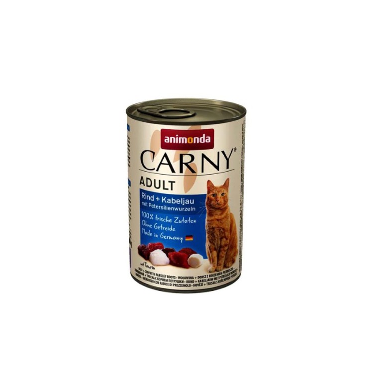 ANIMONDA CARNY GRAIN FREE ADULT CAT WET FOOD ΜΟΣΧΑΡΙ ΜΠΑΚΑΛΙΑΡΟΣ ΚΑΙ ΜΑΙΝΤΑΝΟΣ 400gr ANIMONDA CARNY GRAIN FREE ADULT CAT WET FOOD ΜΟΣΧΑΡΙ ΜΠΑΚΑΛΙΑΡΟΣ ΚΑΙ ΜΑΙΝΤΑΝΟΣ 400gr