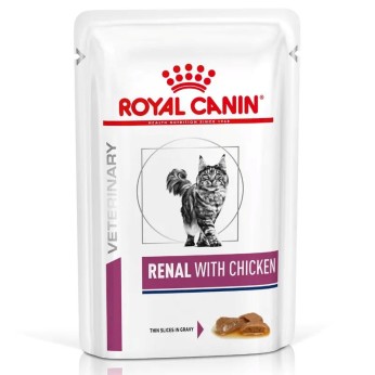 ROYAL CANIN VETERINARY DIET ADULT CAT RENAL CHICKEN THIN SLICES IN GRAVY POUCH 85GR
