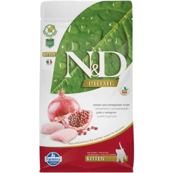 ND PRIME GRAIN FREE CHICKEN AND POMEGRANATE KITTEN 1.5kg