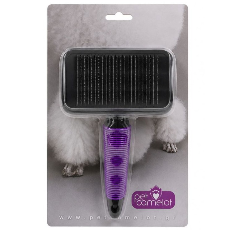 PET CAMELOT ΑΥΤΟΚΑΘΑΡΙΖΟΜΕΝΗ ΒΟΥΡΤΣΑ SLICKER MEDIUM PET CAMELOT ΑΥΤΟΚΑΘΑΡΙΖΟΜΕΝΗ ΒΟΥΡΤΣΑ SLICKER MEDIUM