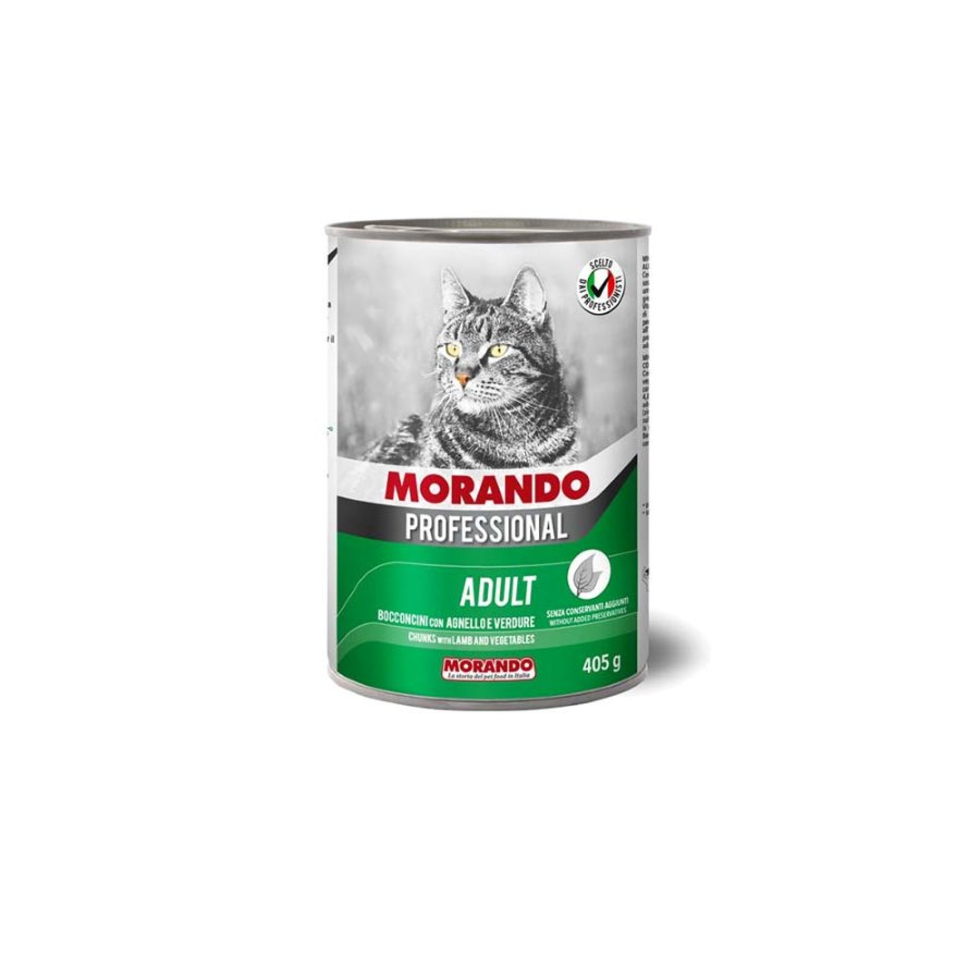 MORANDO PROFESSIONAL ADULT CAT WET FOOD ΑΡΝΙ ΚΑΙ ΛΑΧΑΝΙΚΑ ΚΟΜΜΑΤΑΚΙΑ 405gr