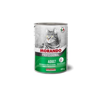MORANDO PROFESSIONAL ADULT CAT WET FOOD ΑΡΝΙ ΚΑΙ ΛΑΧΑΝΙΚΑ ΚΟΜΜΑΤΑΚΙΑ 405gr