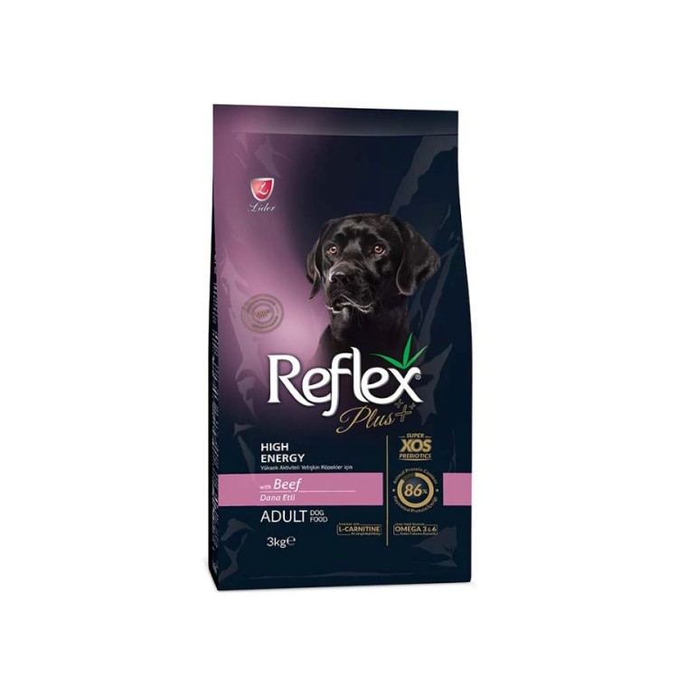 REFLEX PLUS ADULT DOG MEDIUM LARGE HIGH ENERGY ΒΟΔΙΝΟ 3kg