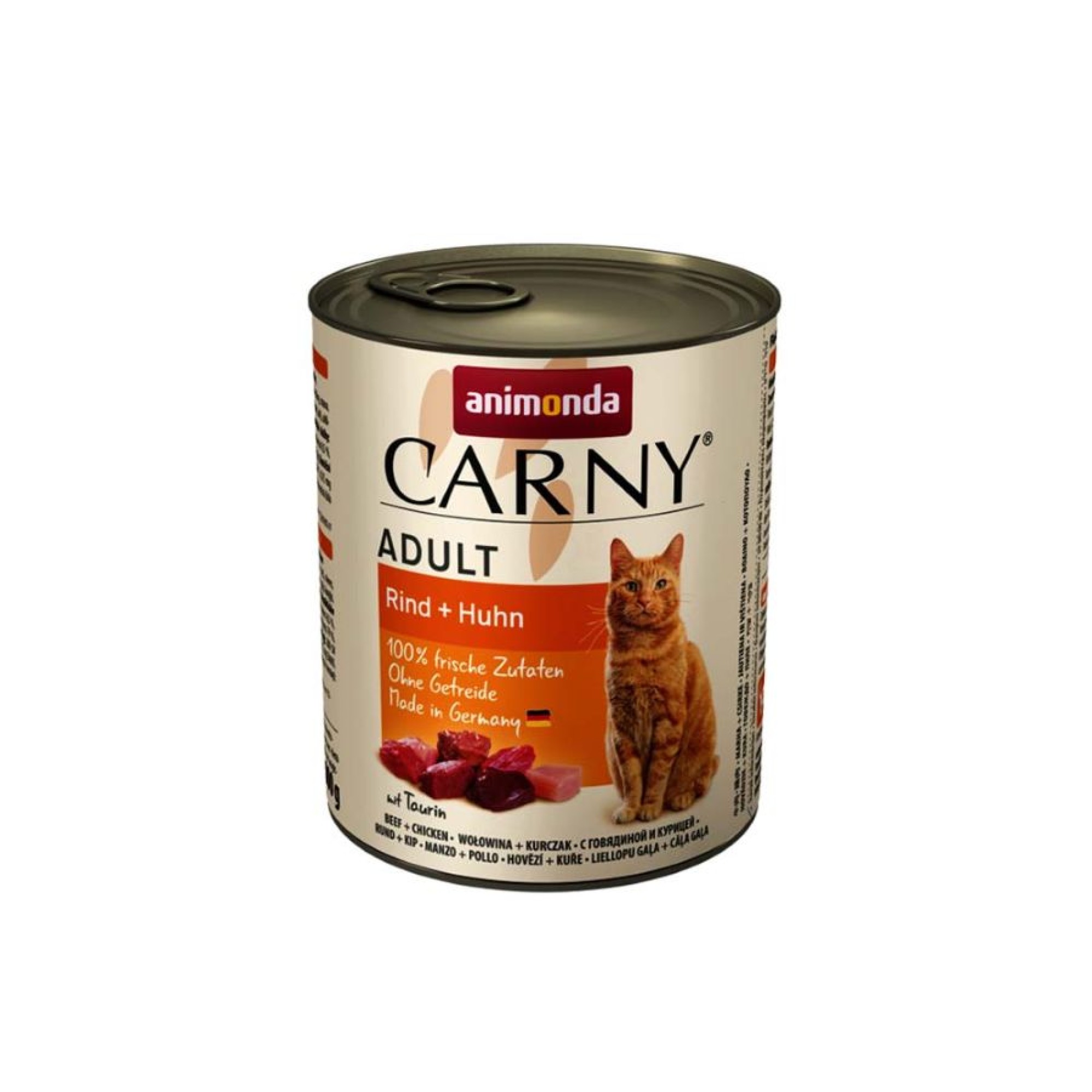 ANIMONDA CARNY GRAIN FREE ADULT CAT WET FOOD ΒΟΔΙΝΟ ΚΑΙ ΚΟΤΟΠΟΥΛΟ 800gr