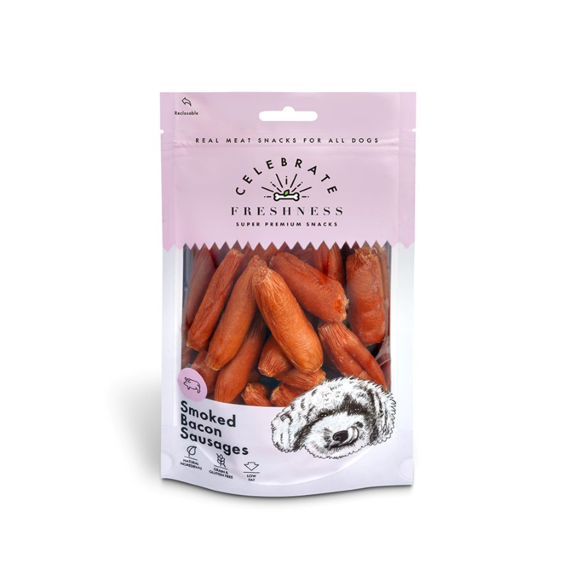 CELEBRATE FRESHNESS SAUSAGES ΛΙΧΟΥΔΙΕΣ ΣΚΥΛΟΥ ΚΑΠΝΙΣΤΟ ΜΠΕΙΚΟΝ 100gr