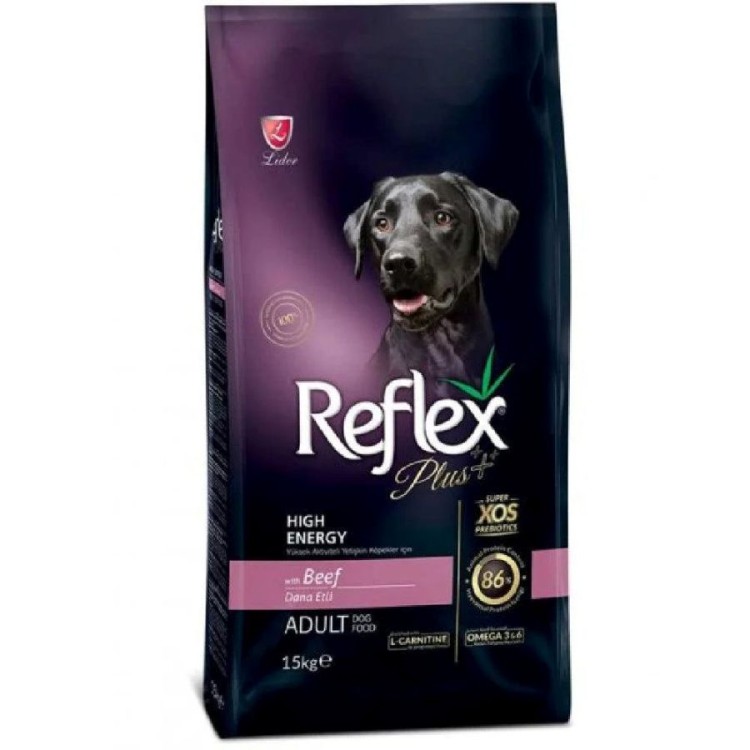 REFLEX PLUS HIGH ENERGY MEDIUM LARGE ADULT DOG ΒΟΔΙΝΟ 15kg