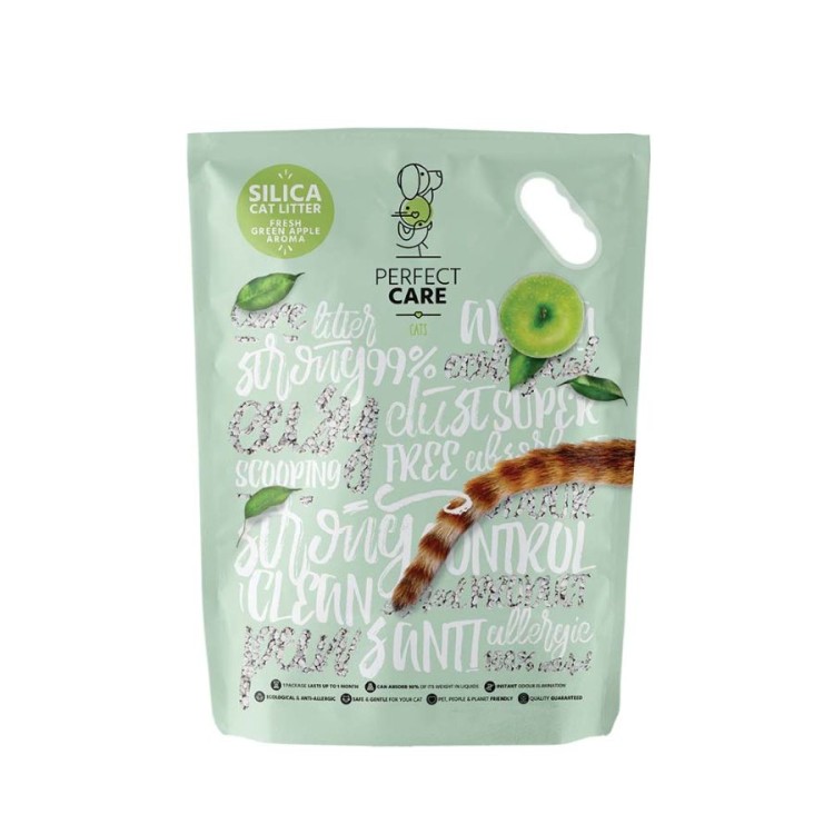 PERFECT CARE SILICA CAT LITTER ΠΡΑΣΙΝΟ ΜΗΛΟ 5.8lt PERFECT CARE SILICA CAT LITTER ΠΡΑΣΙΝΟ ΜΗΛΟ 5.8lt