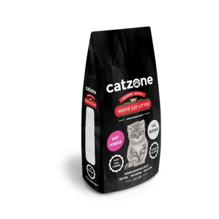 CATZONE CAT LITTER CLUMPING BABY POWDER 6lt