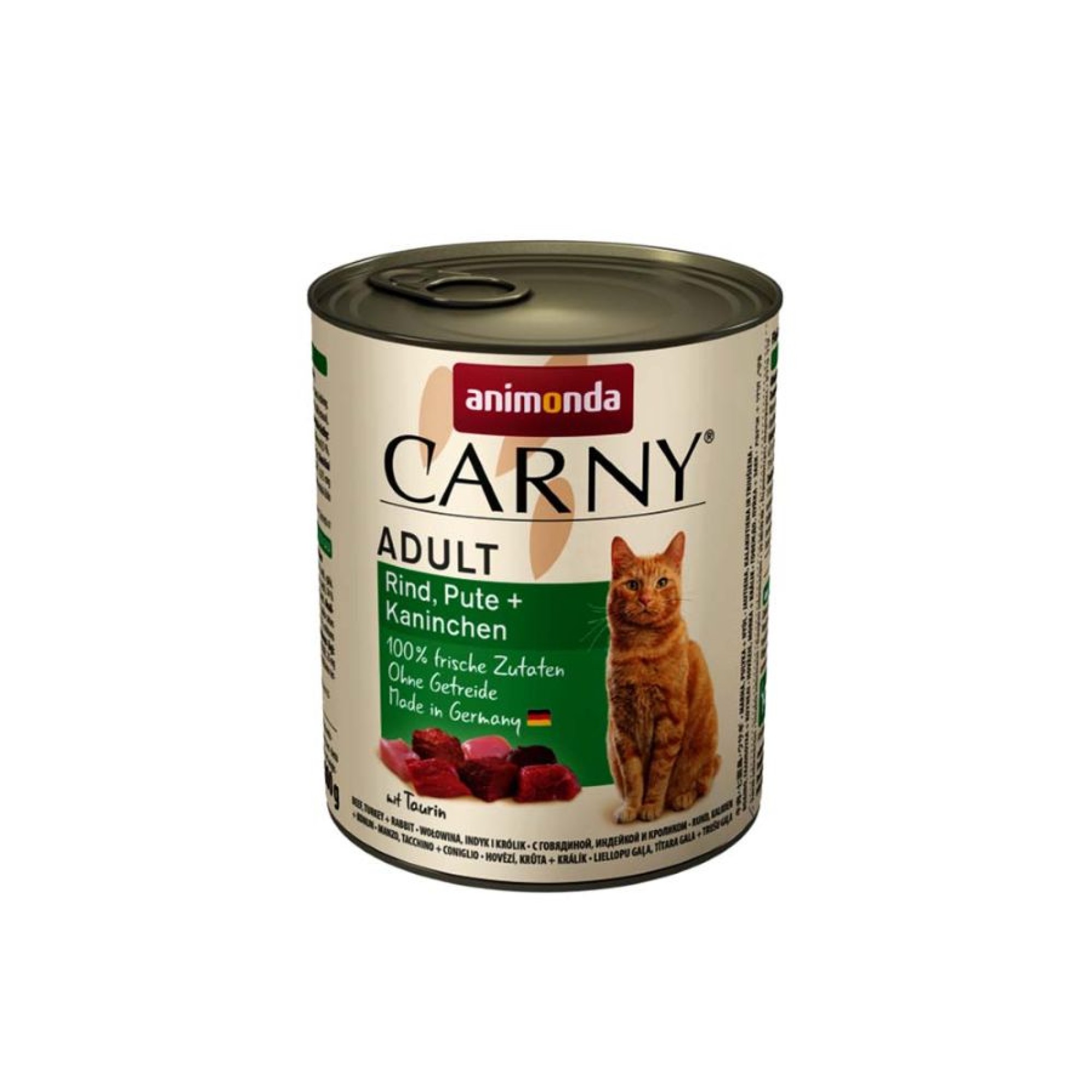 ANIMONDA CARNY GRAIN FREE ADULT CAT WET FOOD ΒΟΔΙΝΟ ΓΑΛΟΠΟΥΛΑ ΚΑΙ ΚΟΥΝΕΛΙ 800gr