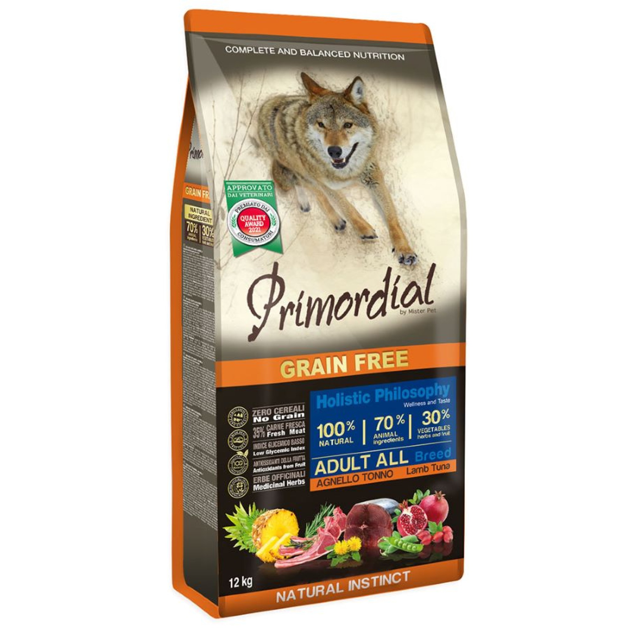 PRIMORDIAL GRAIN FREE HOLLISTIC ADULT DOG ALL BREEDS ΑΡΝΙ ΤΟΝΟΣ 2kg