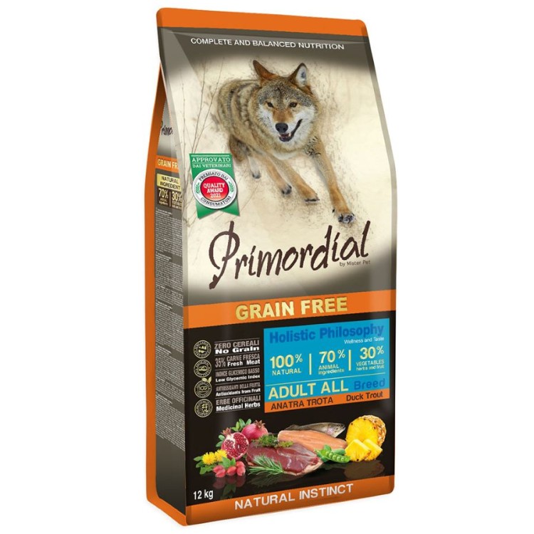 PRIMORDIAL GRAIN FREE HOLLISTIC ADULT DOG ALL BREEDS ΠΑΠΙΑ ΠΕΣΤΡΟΦΑ 12kg