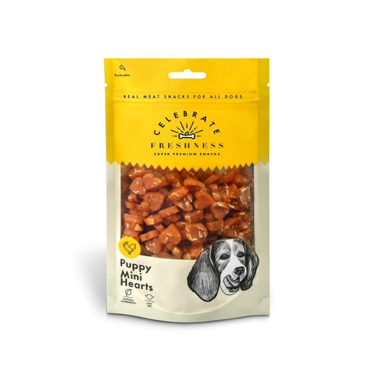 CELEBRATE FRESHNESS PUPPY MINI HEARTS ΛΙΧΟΥΔΙΕΣ ΣΚΥΛΟΥ ΚΟΤΟΠΟΥΛΟ 100gr