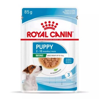 ROYAL CANIN PUPPY DOG MINI CHUNKS IN GRAVY POUCH 12x85gr