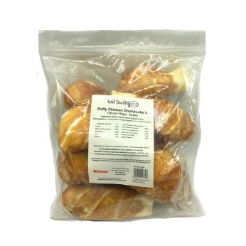 TAILSWINGERS PUFFY CHICKEN DRUMSTICKS LARGE 16cm 115gr 12pcs TAILSWINGERS PUFFY CHICKEN DRUMSTICKS LARGE 16cm 115gr 12pcs
