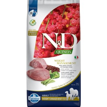 ND QUINOA WEIGHT MANAGEMENT ADULT MEDIUM MAXI LAMB 7kg ND QUINOA WEIGHT MANAGEMENT ADULT MEDIUM MAXI LAMB 7kg