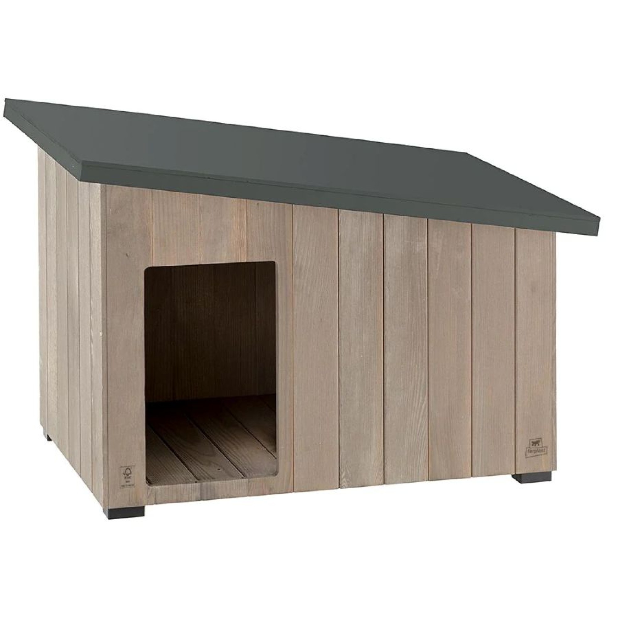 FERPLAST ARGO 100 ΞΥΛΙΝΟ ΣΠΙΤΑΚΙ ΣΚΥΛΟΥ 114,5 x 73 x 81 cm