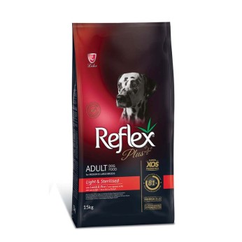 REFLEX PLUS ADULT DOG MEDIUM LARGE STERILISED LIGHT ΑΡΝΙ ΚΑΙ ΡΥΖΙ 15kg